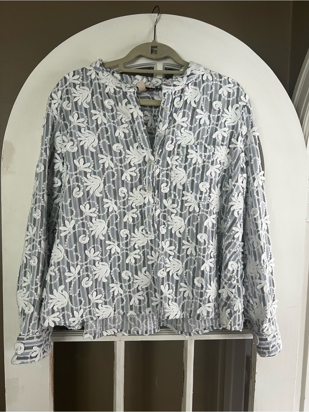 Anthropologie Pilcro The Whitney Trapeze Buttondown Top
